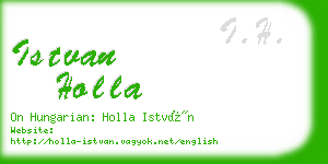 istvan holla business card